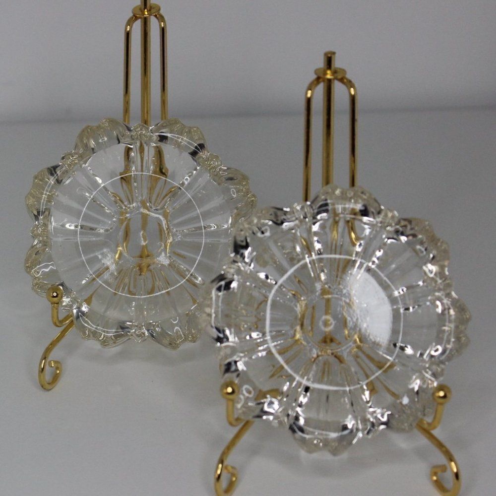 Vintage Glass Ashtray Round Shape/Trinket Holder/Trinkets Bundle of 2 - Picture 2 of 8